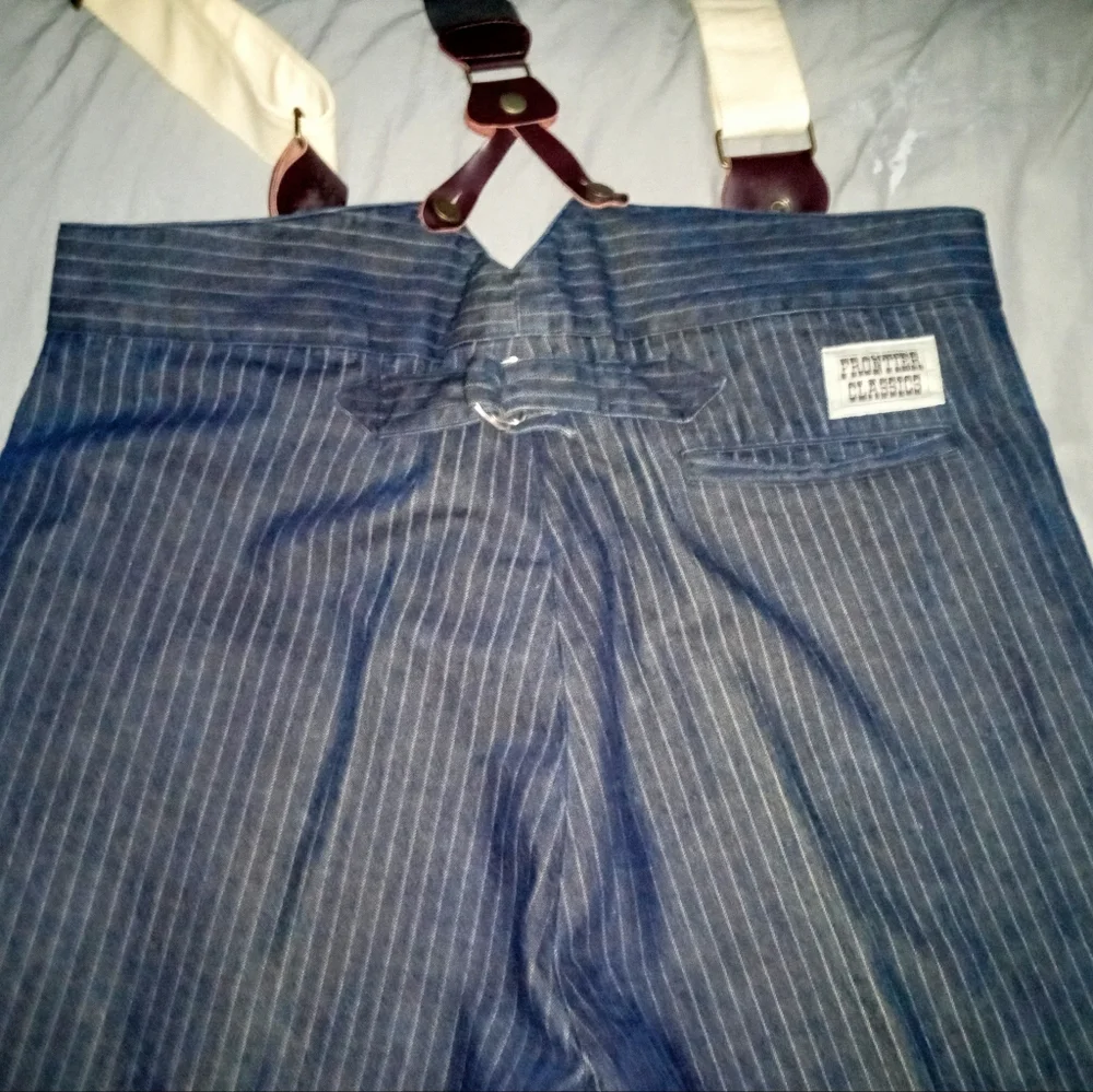 Navy Frontier Classics Pinstripe Vest, Trousers, and Suspenders - Picture 5 of 7